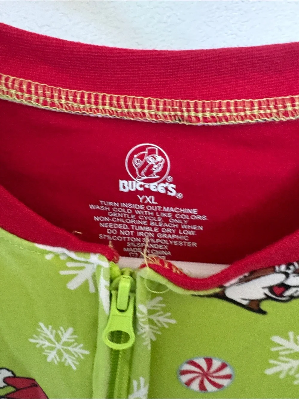 Buc-ee’s YXL Pajama Onsie